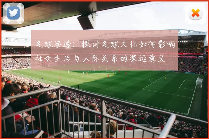 足球渗透：探讨足球文化如何影响社会生活与人际关系的深远意义